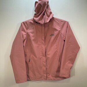 OTU Women's MCM Outdoor Hooded Windbreaker Jacket Small Pink Waterproof Shell
